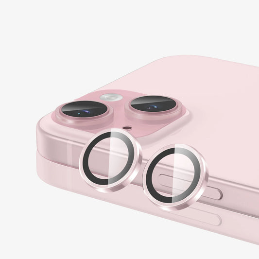PINK HD Clear Transparent Anti-explosion CD Camera Lens Tempered Glass Protector for iPhone