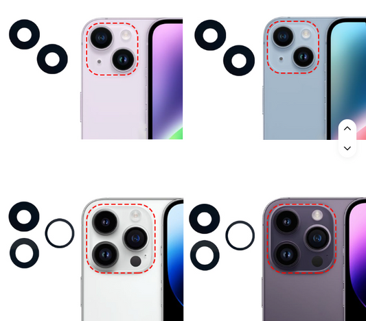 Glass Rear Camera Lens Cover Adhesive Mobile Spare Parts for iPhone