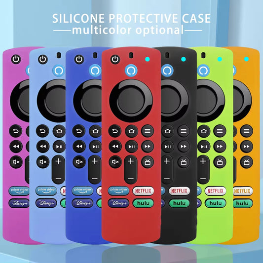 Silicone Remote Controller Case Compatible for Amazon ALEXA Fire TV Stick 4K 3rd Generation Shockproof Anti-Slip Protector Cover