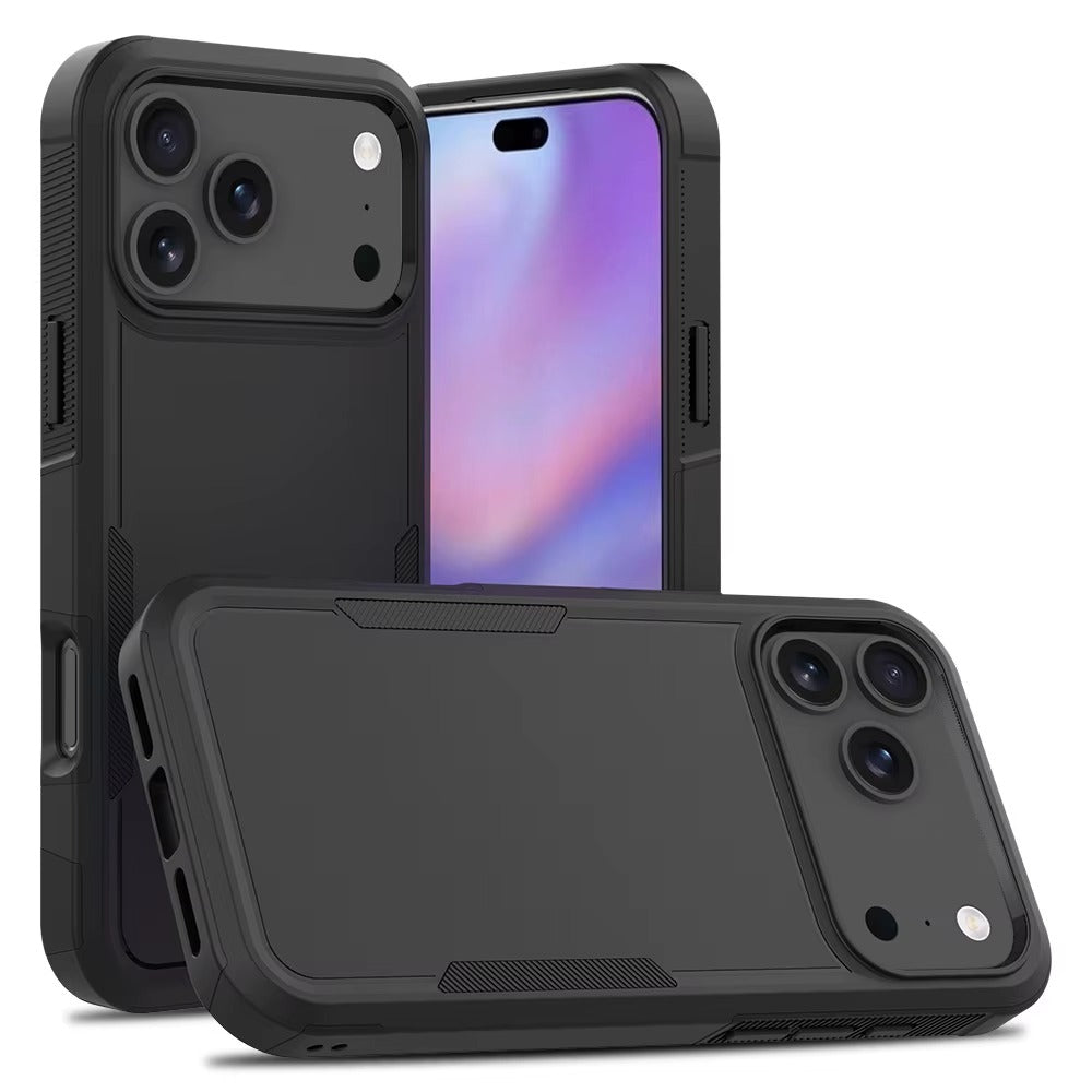 BLACK Shockproof TPU PC Phone Case