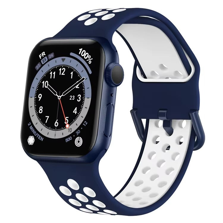 BLUE & WHITE Silicone Watchband Sport Fit Armband