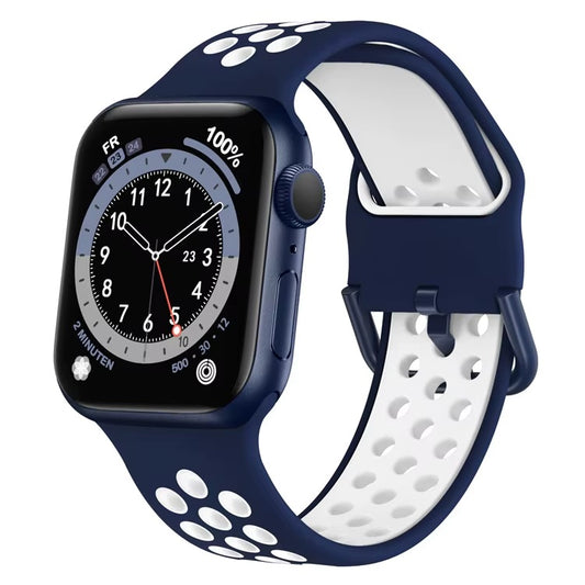 BLUE & WHITE Silicone Watchband Sport Fit Armband