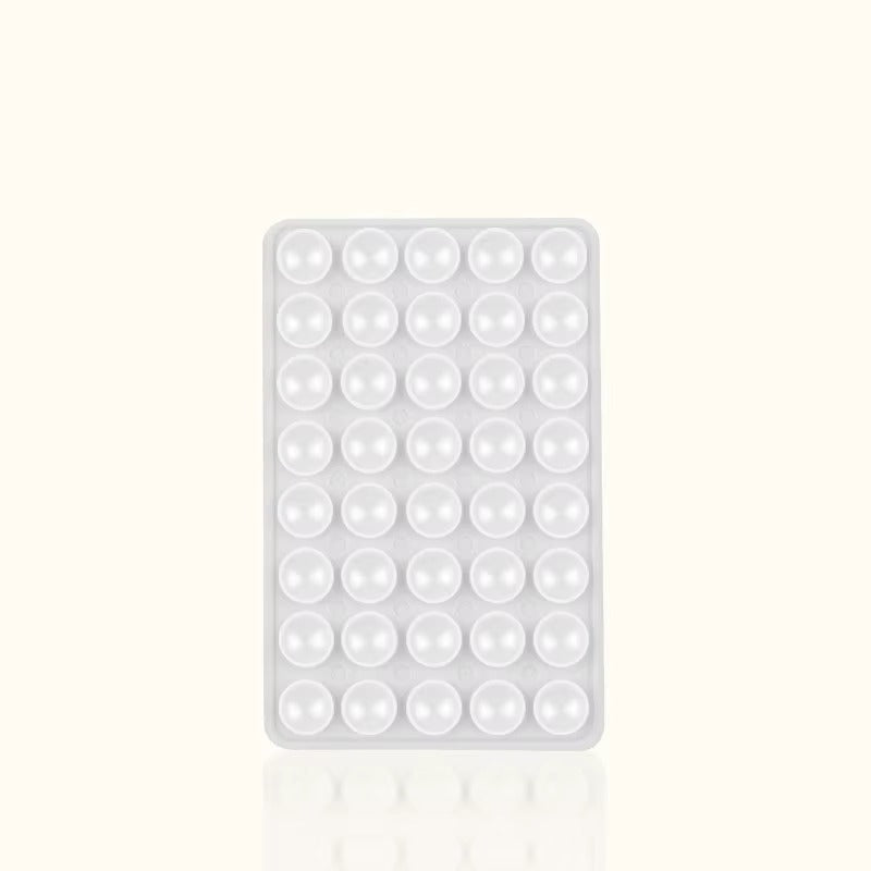 WHITE Double-Sided Silicone Suction Cup Phone Holder Phone Mounts Phone Accessory for Selfies and Videos