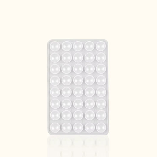 WHITE Double-Sided Silicone Suction Cup Phone Holder Phone Mounts Phone Accessory for Selfies and Videos